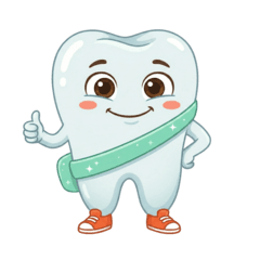 Flossy Floss - a friendly dental fairy character